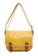 Load image into Gallery viewer, Two buckle messenger cross body bag