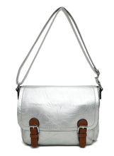 Load image into Gallery viewer, Two buckle messenger cross body bag