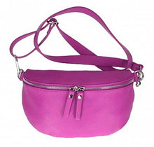 Load image into Gallery viewer, JADE Italian leather sling/waist bag with detachable strap