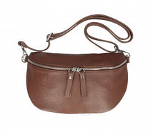 Load image into Gallery viewer, JADE Italian leather sling/waist bag with detachable strap