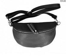 Load image into Gallery viewer, JADE Italian leather sling/waist bag with detachable strap