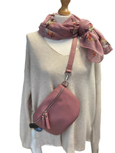 Load image into Gallery viewer, JADE Italian leather sling/waist bag with detachable strap