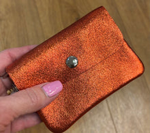Load image into Gallery viewer, BECKY Small Italian leather button purse