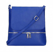 Load image into Gallery viewer, CLAUDIA Italian leather shoulder bag with zip detail