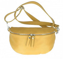 Load image into Gallery viewer, JADE Italian leather sling/waist bag with detachable strap