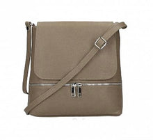 Load image into Gallery viewer, CLAUDIA Italian leather shoulder bag with zip detail