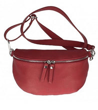 Load image into Gallery viewer, JADE Italian leather sling/waist bag with detachable strap