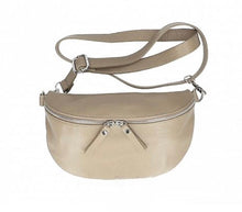 Load image into Gallery viewer, JADE Italian leather sling/waist bag with detachable strap