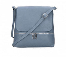 Load image into Gallery viewer, CLAUDIA Italian leather shoulder bag with zip detail