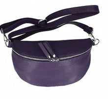Load image into Gallery viewer, JADE Italian leather sling/waist bag with detachable strap