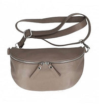 Load image into Gallery viewer, JADE Italian leather sling/waist bag with detachable strap