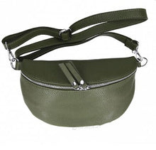 Load image into Gallery viewer, JADE Italian leather sling/waist bag with detachable strap