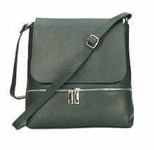 Load image into Gallery viewer, CLAUDIA Italian leather shoulder bag with zip detail