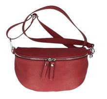 Load image into Gallery viewer, JADE Italian leather sling/waist bag with detachable strap