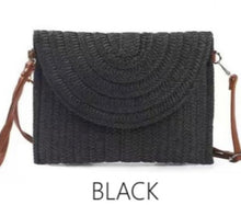 Load image into Gallery viewer, Straw envelope clutch bag