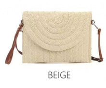 Load image into Gallery viewer, Straw envelope clutch bag