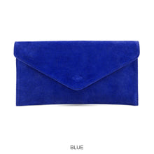Load image into Gallery viewer, Suede leather envelope clutch