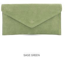 Load image into Gallery viewer, Suede leather envelope clutch