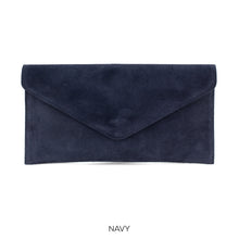 Load image into Gallery viewer, Suede leather envelope clutch