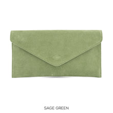 Load image into Gallery viewer, Suede leather envelope clutch