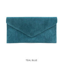 Load image into Gallery viewer, Suede leather envelope clutch