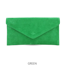 Load image into Gallery viewer, Suede leather envelope clutch