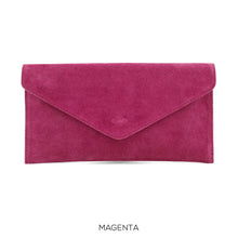 Load image into Gallery viewer, Suede leather envelope clutch