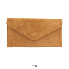 Load image into Gallery viewer, Suede leather envelope clutch