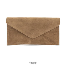 Load image into Gallery viewer, Suede leather envelope clutch