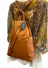 Load image into Gallery viewer, PAMELA Italian soft leather medium sized backpack