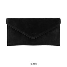 Load image into Gallery viewer, Suede leather envelope clutch