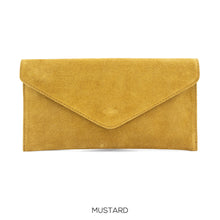 Load image into Gallery viewer, Suede leather envelope clutch