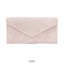 Load image into Gallery viewer, Suede leather envelope clutch