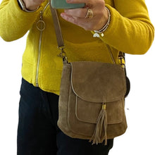 Load image into Gallery viewer, LINDA Suede/leather Shoulder/Cross Body Bag