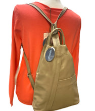 Load image into Gallery viewer, PAMELA Italian soft leather medium sized backpack