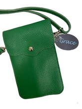 Load image into Gallery viewer, PENNY   Italian leather mobile phone holder / cross body bag