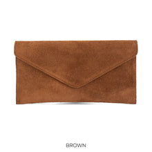 Load image into Gallery viewer, Suede leather envelope clutch