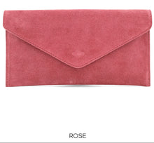 Load image into Gallery viewer, Suede leather envelope clutch