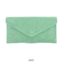 Load image into Gallery viewer, Suede leather envelope clutch
