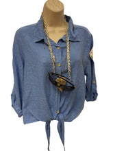 Load image into Gallery viewer, Linen tie front shirt/jacket

