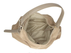 YASMIN Italian leather/suede slouch bag