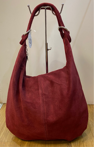 FREYA -  Suede slouch shoulder bag