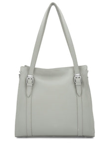 KEIRA Twin buckle Italian leather shoulder bag