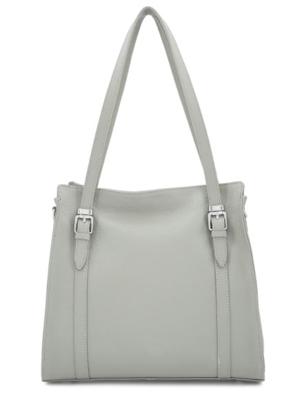 KEIRA Twin buckle Italian leather shoulder bag