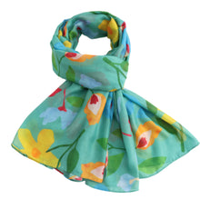 Load image into Gallery viewer, Pastel flowers scarf
