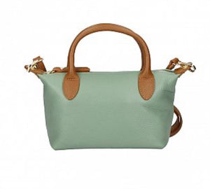 ROSIE Italian leather two-tone grab bag