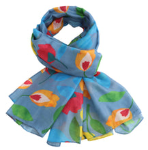 Load image into Gallery viewer, Pastel flowers scarf

