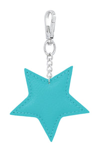 Leather Star keyring/bag charm