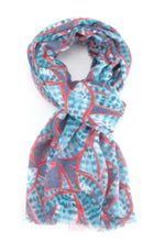 Load image into Gallery viewer, Watercolour leaves scarf
