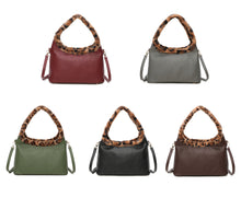 Load image into Gallery viewer, Faux fur trimmed hobo bag
